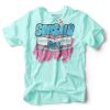 sinisalo racing pink on blue shirt