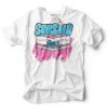 sinisalo racing pink on white shirt