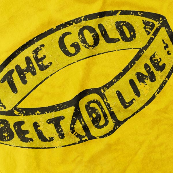 Gold Belt USA Original Distressed Yellow Tee Tankslapped Apparel