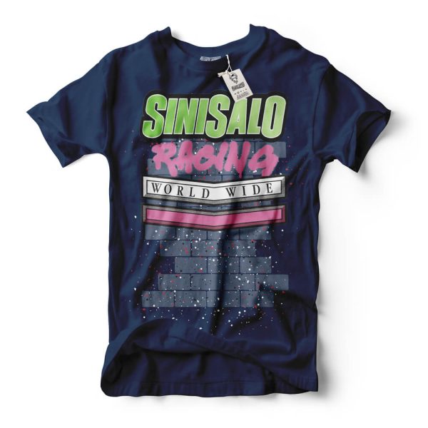 sinisalo worldwide racing graffiti on navy woman