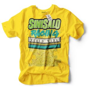 sinisalo worldwide racing graffiti on yellow