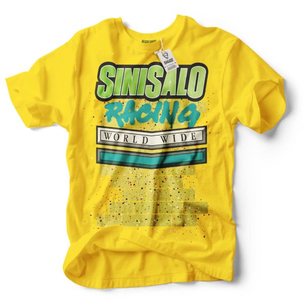 sinisalo worldwide racing graffiti on yellow