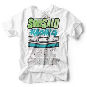 sinisalo worldwide racing graffiti on white